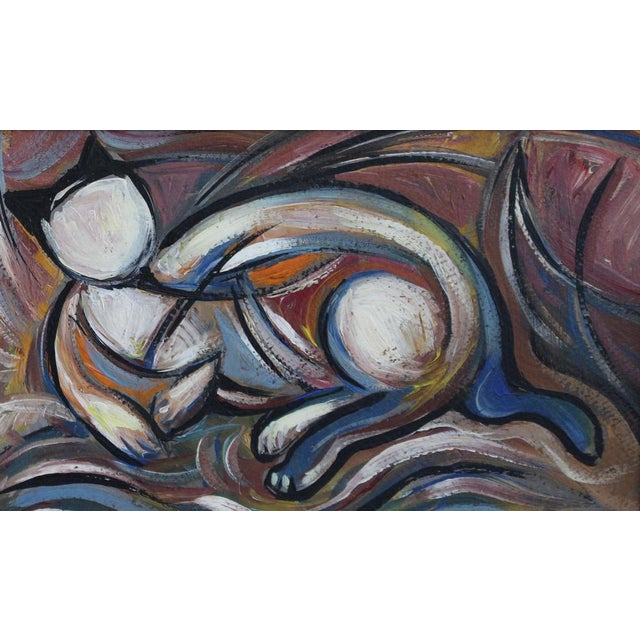 Postwar European Artist, The Vanguard Series Nr. XXIII Abstract Composition, 1950s-1970s, Oil on Board, Framed, in None...