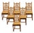 Set of 6 Antique French Gothic Style Hand-Carved Walnut Side Chairs, Circa 1880 For Sale