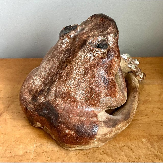 Vintage Ceramic Frog Sculpture For Sale - Image 9 of 15