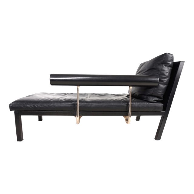 Baisity Chaise Longue in Leather by Antonio Citterio for B&B Italia / C&B Italia, 1980s For Sale