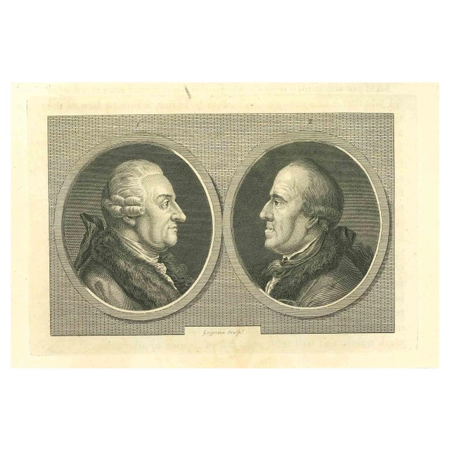 Thomas Holloway, Physiognomy: Profiles of Men, Original Etching, 1810 For Sale
