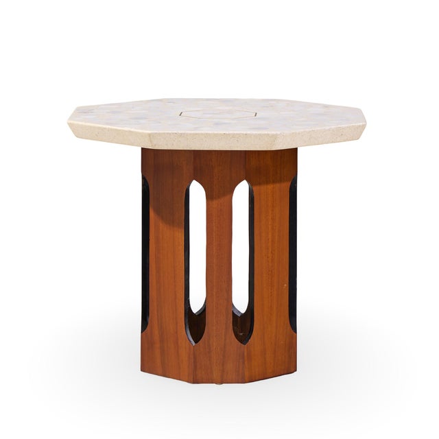 Harvey Probber Mid Century Walnut and Terrazzo Side End Tables - Pair For Sale In Chicago - Image 6 of 11