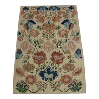 19th Century Antique Bessarabian Floral Rug For Sale