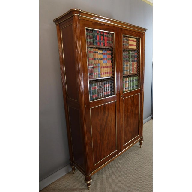 Wood Louis XVI Mahogany Bookcase For Sale - Image 7 of 15