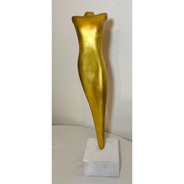 Gold 2000 Kevin Kelly Gold Leaf Bronze Modern Nude Female Figure Statue Sculpture Art For Sale - Image 8 of 12