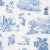 Schumacher x Victor Glemaud Toussaint Toile Wallpaper in Blue on Ivory - Sample For Sale