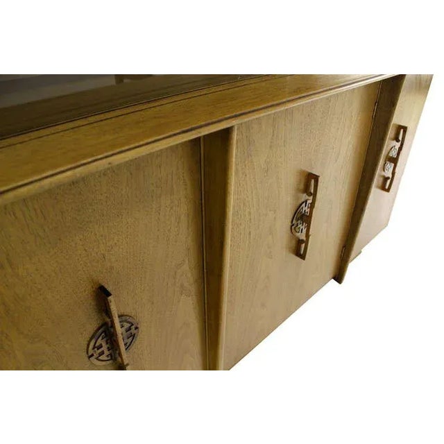 1960s 1960s Mid Century Modern Oriental Mahogany China Cabinet For Sale - Image 5 of 11