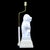 Single White Bali Foo Dog Table Lamp For Sale - Image 4 of 4