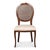 Woven oval backs sit within walnut frames above softly bowed front rails, retaining the curved outline of Louis XV...