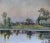 A. Augsburger, Paysage au bord du lac, 1927, Oil on Canvas For Sale - Image 8 of 8