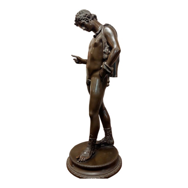 19th Century Bronze Sculpture of Narcissus -Circa 1880s For Sale