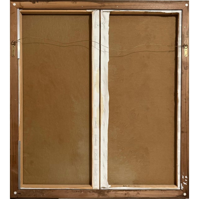 Astor Milan Salcedo, Large Latin American Diptych Abstract Modernist Oil Painting Astor Milan Salcedo For Sale - Image 10 of 18