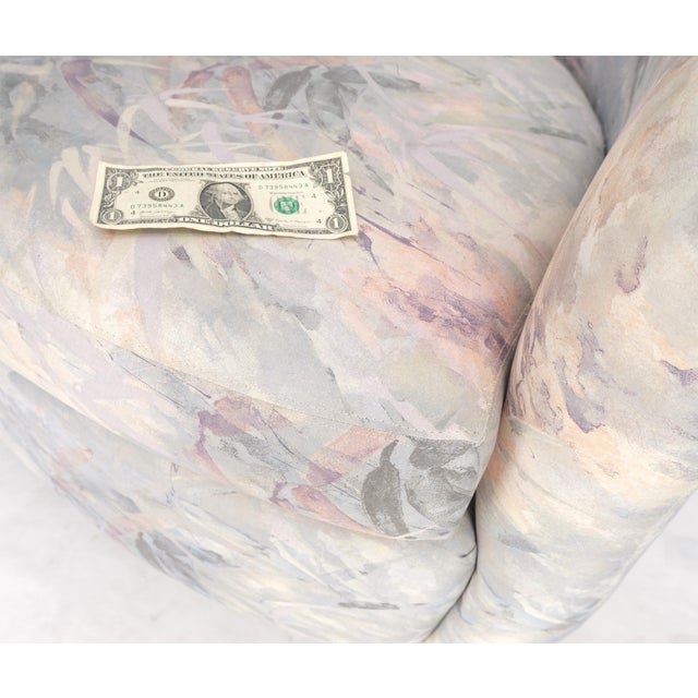 Milo Baughman Pair Mid-Century Modern Milo Baughman Thayer Cogging Swivel Barrel Lounge Chairs For Sale - Image 4 of 18