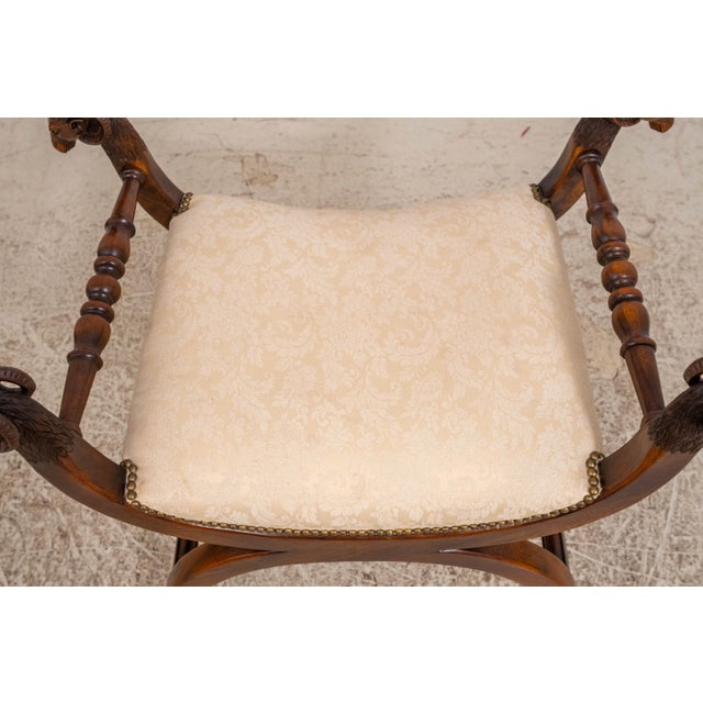 Theodore Alexander Rams Head Regency Mahogany Bench For Sale - Image 10 of 14