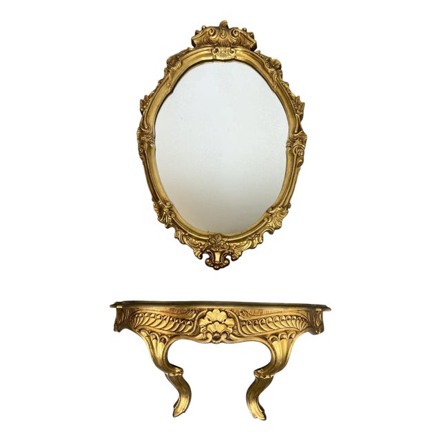 French Mirror with Console For Sale
