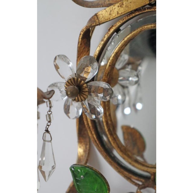 Green Hollywood Regency Floral Wall Lamp from Maison Baguès, 1950s For Sale - Image 8 of 13
