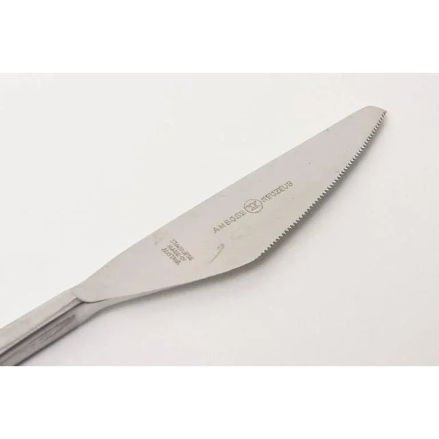 Mid-Century Modern 1960's Stainless Steel Flatware of Helmut Adler for Amboss, Austria Set of 73 PIeces For Sale - Image 3 of 9