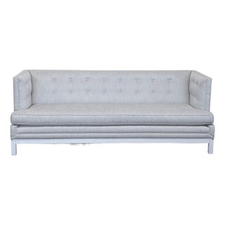 Jonathan Adler Modern 3-Seat Sofa in Light Grey Upholstery For Sale