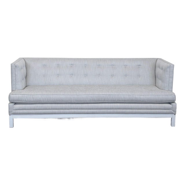 Jonathan Adler Modern 3-Seat Sofa in Light Grey Upholstery For Sale