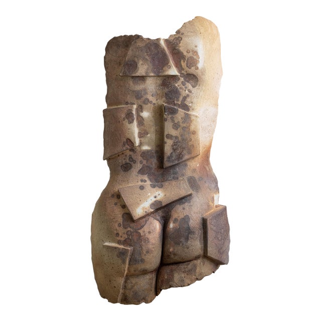 Vintage Wabi-Sabi Low-Fired Ceramic Wall Sculpture, California Artist, 1980s–1990s For Sale