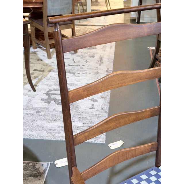 Vintage Asher Benjamin Tiger Maple Extension Dining Table Set For Sale - Image 11 of 11