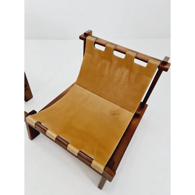 Mid-Century Modern Lounge Chair in Leather and Wood by Carl Straub, 1960s For Sale - Image 15 of 17