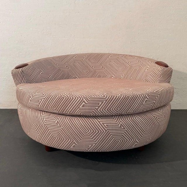 Mid-Century Modern 1970s Mid-Century Modern Oversized Round Chaise Lounge Chair For Sale - Image 3 of 11