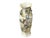 This elegant hexagonal porcelain vase features a tapered body that expands toward the shoulders, topped with a flared,...