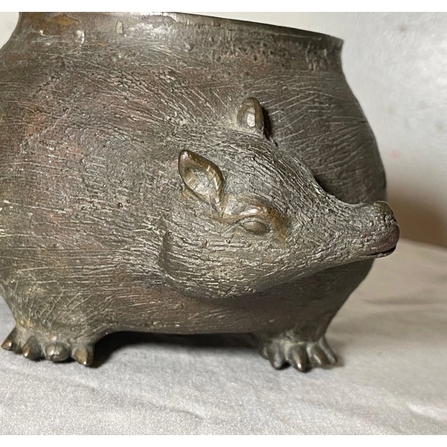 Antique 19th Century Solid Bronze Armadillo Figural Animal Bowl Sculpture Statue For Sale - Image 14 of 14