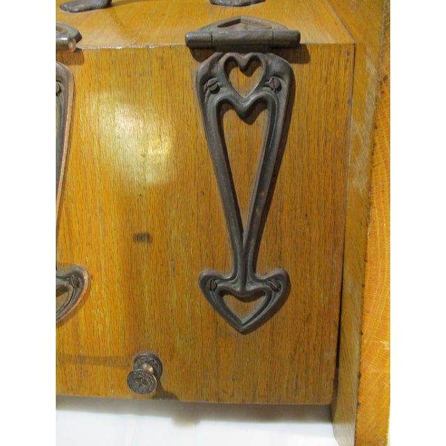 Wood English Arts and Crafts Oak Coal Skuttle For Sale - Image 7 of 9