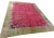 Art Deco 1920s Raspberry Pink Open Field Floral Antique Chinese Art Deco Carpet Wool Rug For Sale - Image 3 of 12