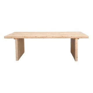 The Marseille, 96" Long Reclaimed Wood Pedestal Table For Sale