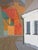 Orange 1968 Mid-Century 'Where the Street Bends' Vintage Swedish Street Scene Landscape Oil Painting, Framed For Sale - Image 8 of 11