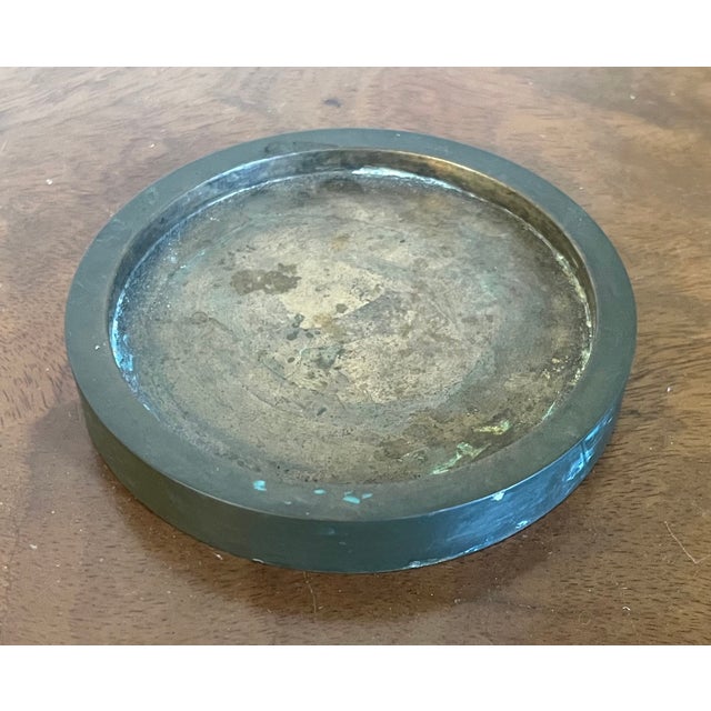 Mid-Century Modern Bronze Wine Bottle Coaster For Sale - Image 11 of 11