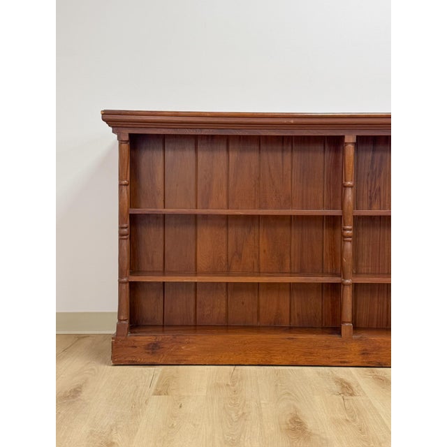 Mid 20th Century 1 of 1 Handmade Burlwood MCM Double Sided Shelf Room Divider For Sale In Tampa - Image 6 of 14