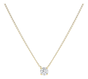 14K Gold Floating 1/2 Cttw Lab Grown Diamond Solitaire Pendant Necklace - 18" Inches