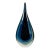 Vintage Murano Sommerso Teardrop Art Glass Sculpture in Blue Italy c.1960s For Sale