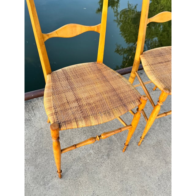 Pair of Italian Circa 1950s Mid Century Botti & Gandolfo Chiavari Chairs For Sale In Austin - Image 6 of 9