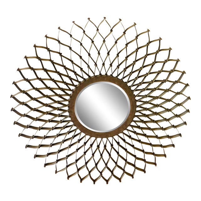 Sunburst Geometric Mirror For Sale