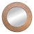 48" Dm Walnut Finish Round Inlay Mirror For Sale