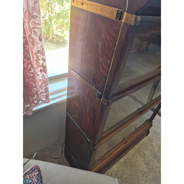 Early 20th Century Oak Globe-Wernicke Antique Stacking Barrister Bookcase For Sale - Image 5 of 7