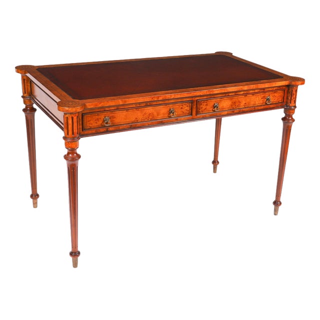 Vintage Birdseye Maple Desk in the style of Gillows, 20th Century For Sale