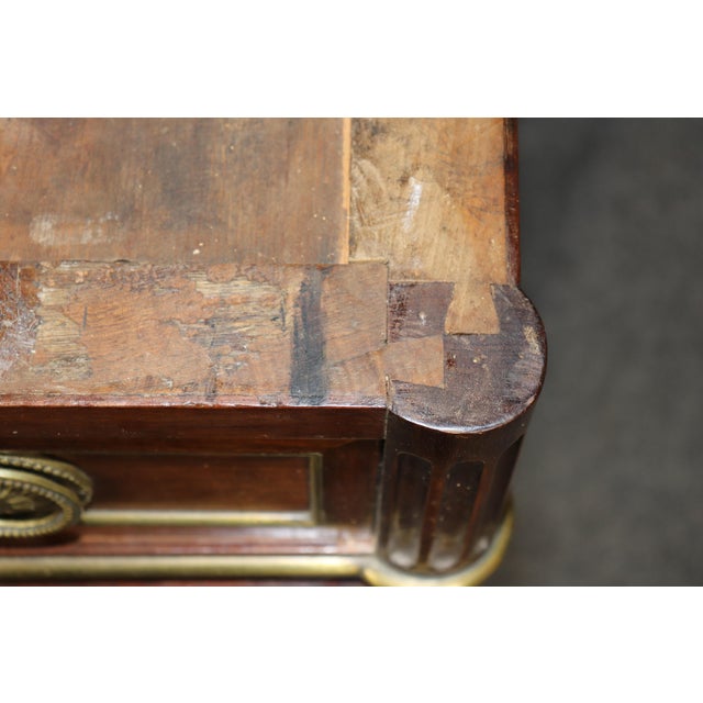 Antique 19th Century French Louis XVI Style Bronze Mounted Marble Top Commode For Sale - Image 13 of 16