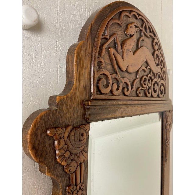 鏡家具 職人さんアンティークビンテージ carved wooden mirror Antique Chinese Carved Wooden Framed Mirror, 12