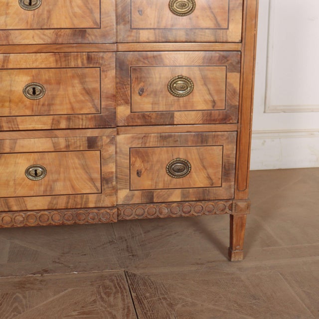 Austrian Breakfront Commode in Walnut For Sale - Image 5 of 12