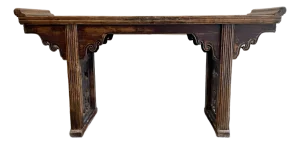 Antique Asian Wood Alter Console Table