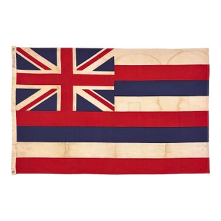 Large Vintage Cotton State Flag of Hawaii For Sale
