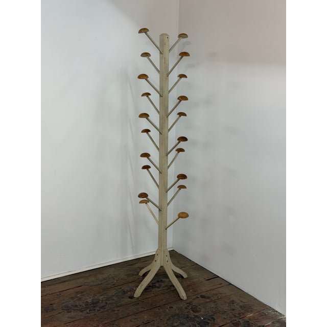 Industrial Antique Painted Pine Millner's Hat Rack For Sale - Image 3 of 12