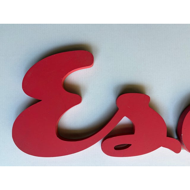 American 3d Iconic Esquire Logo Sign Originally From Lettering Artist Ed Benguiat For Sale - Image 3 of 5