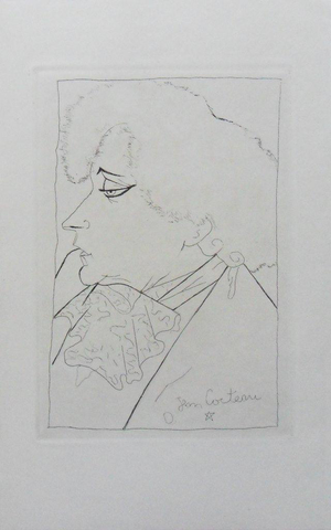Jean Cocteau, Portrait de Colette, Etching